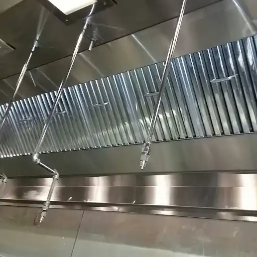 Photo of a clean resturant hood.